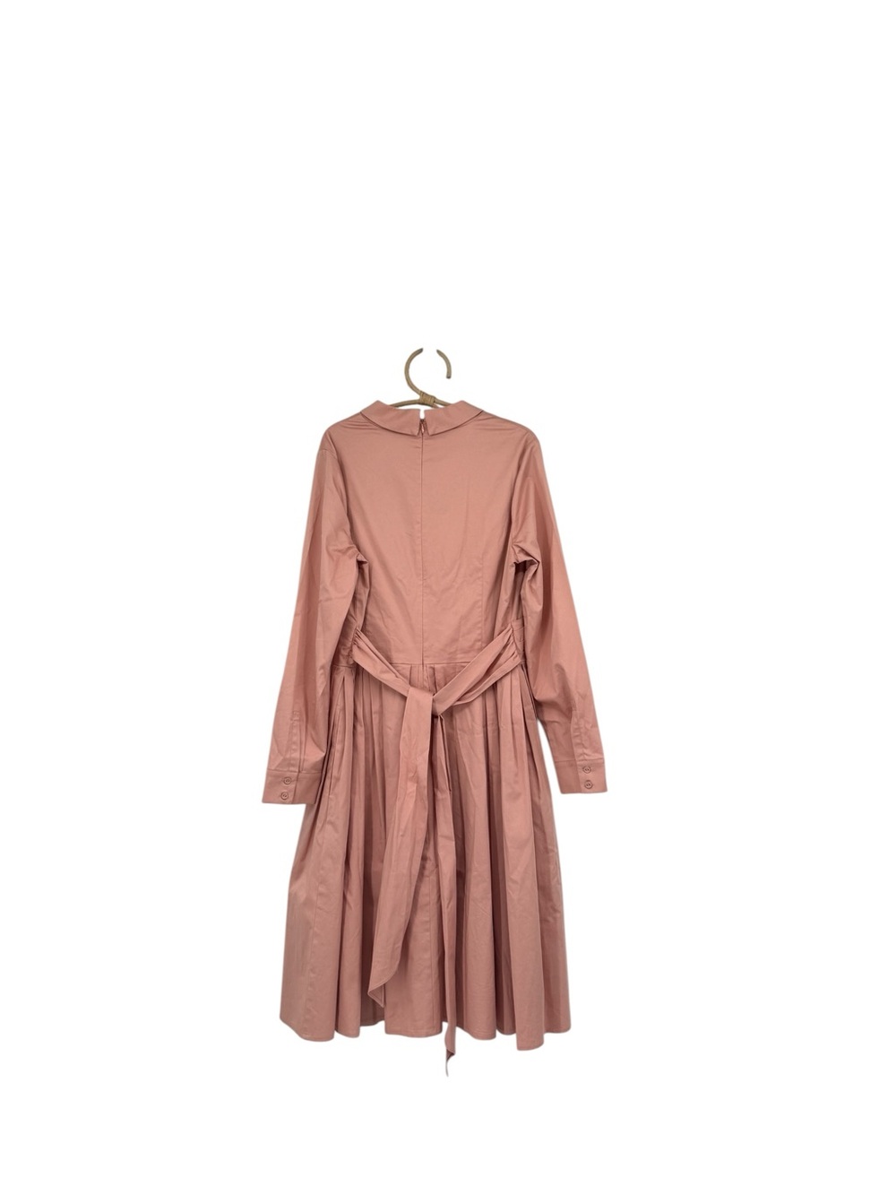 Gal Meets Glam Elisabetta Rose Pink  Surplice Wrap Top Pleated Skirt Dress -14 - Picture 6 of 14
